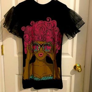 WOW Black shirt dress